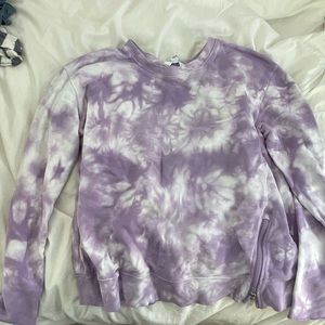 PURPLE AND WHITE TIE DIE TARGET SWEATSHIRT